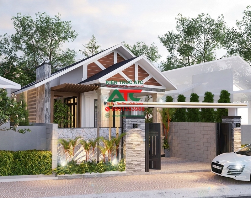 Nhà cấp 4 mái thái đẹp hiện đại